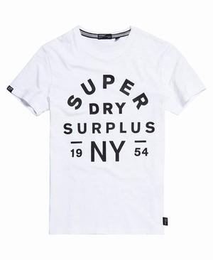 Superdry Surplus Goods Classic Graphic Férfi Pólók Fehér | OSDKB6729